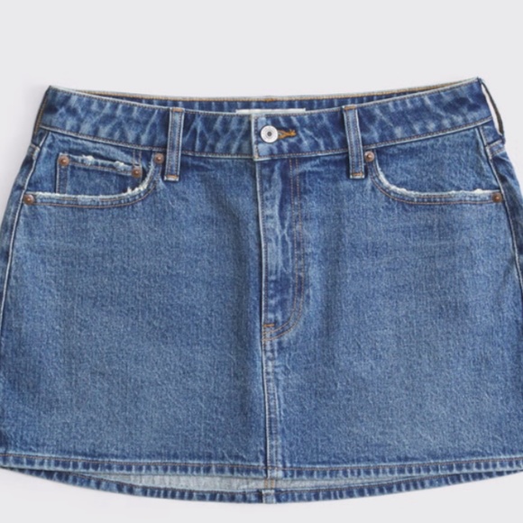 Abercrombie & Fitch Dresses & Skirts - NWT Abercrombie & Fitch Curve Love Mid Rise Denim Mini Skirt Size: 29